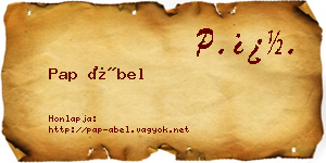 Pap Ábel névjegykártya