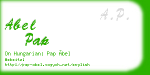 abel pap business card