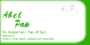 abel pap business card
